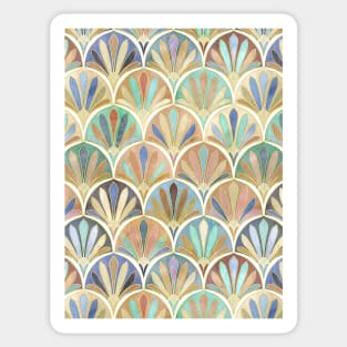 Autumn Neutrals Vintage Twenties Art Deco Pattern Sticker